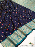 Super soft multicoloured buttas satin silk sarees