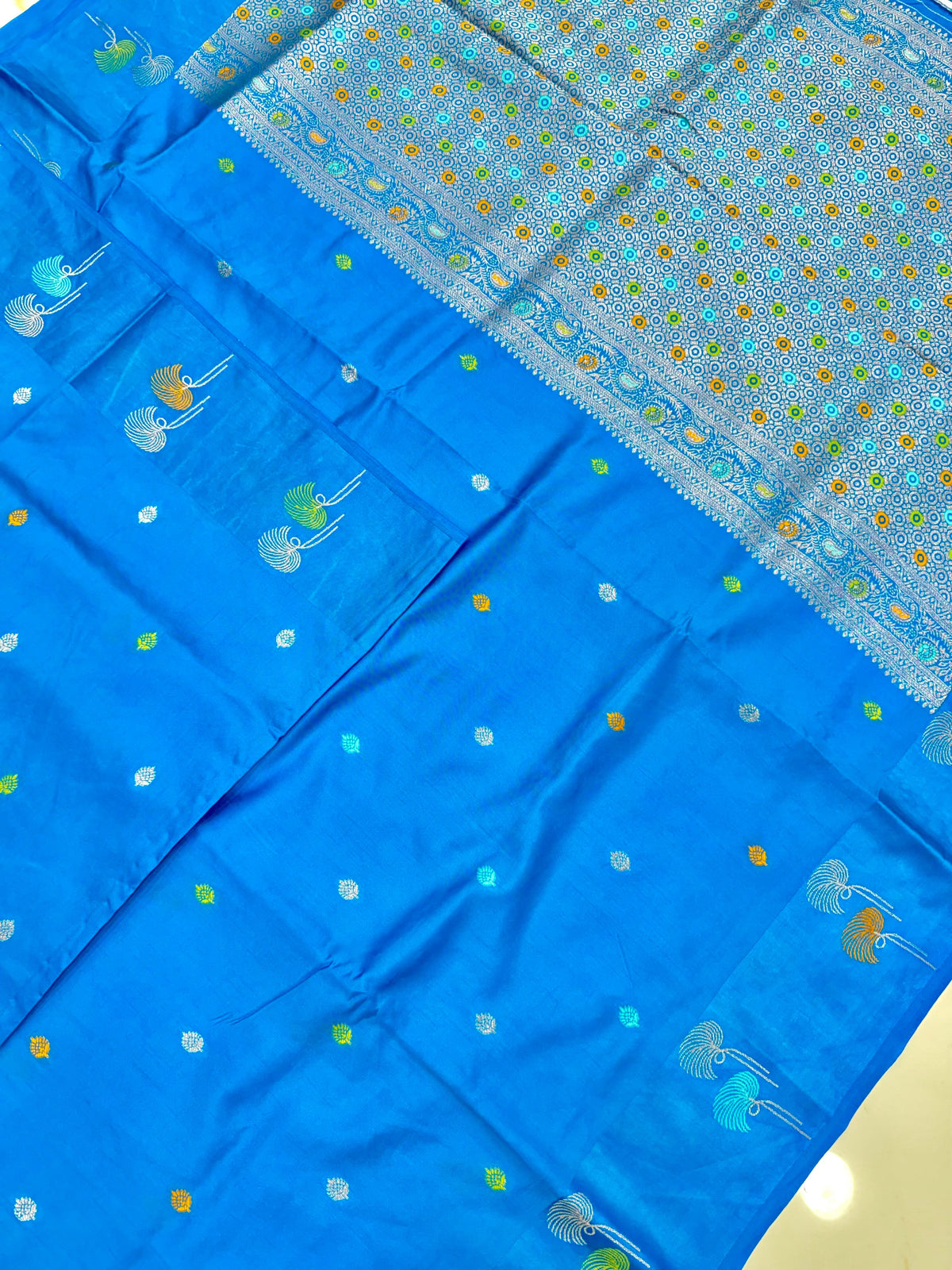 New collection semi raw mango silk sarees with blouse