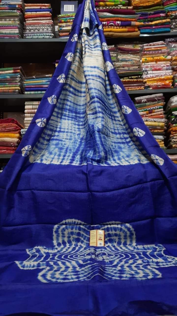 Stunning new arrivals Shibori print silk sarees