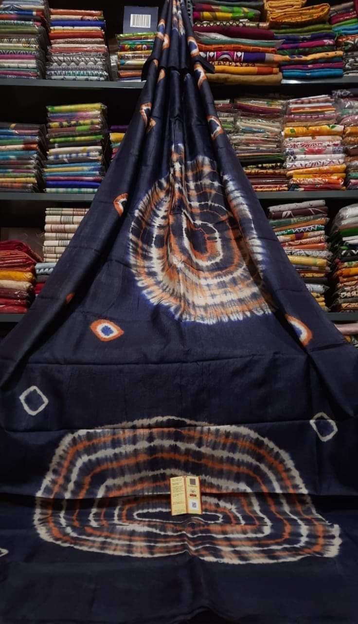 Stunning new arrivals Shibori print silk sarees