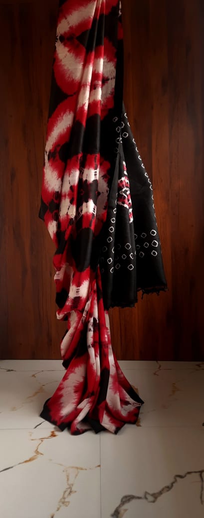 Stunning new arrivals Shibori print silk sarees
