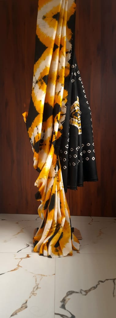 Stunning new arrivals Shibori print silk sarees