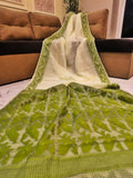 Soft kota jamdani sarees with blouse